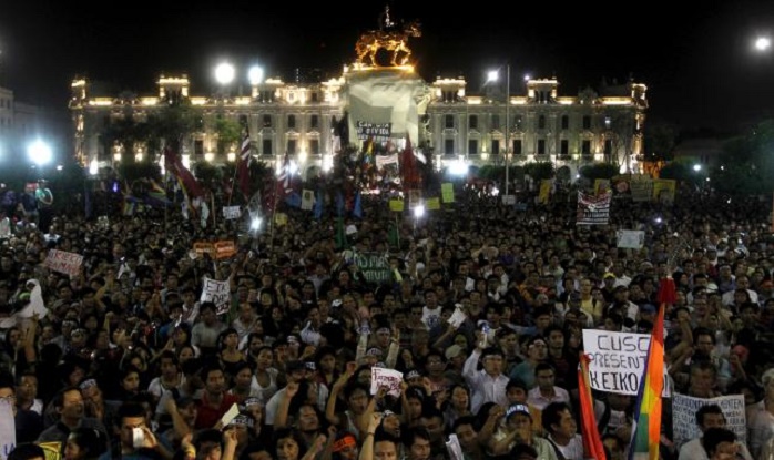 Peru erupts in anti-Fujimori protests days ahead of elections